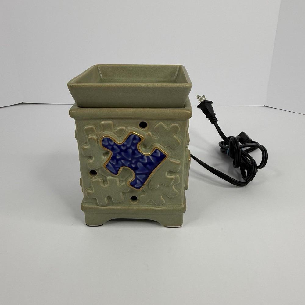 Scentsy Piece By Piece Autism Speaks Wax Warmer Full Size Tested Working‎
